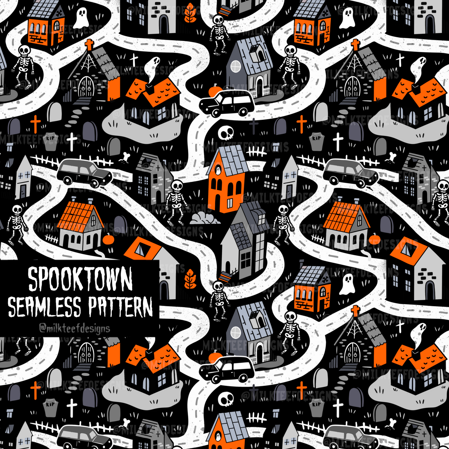 Spooktown / Seamless Pattern