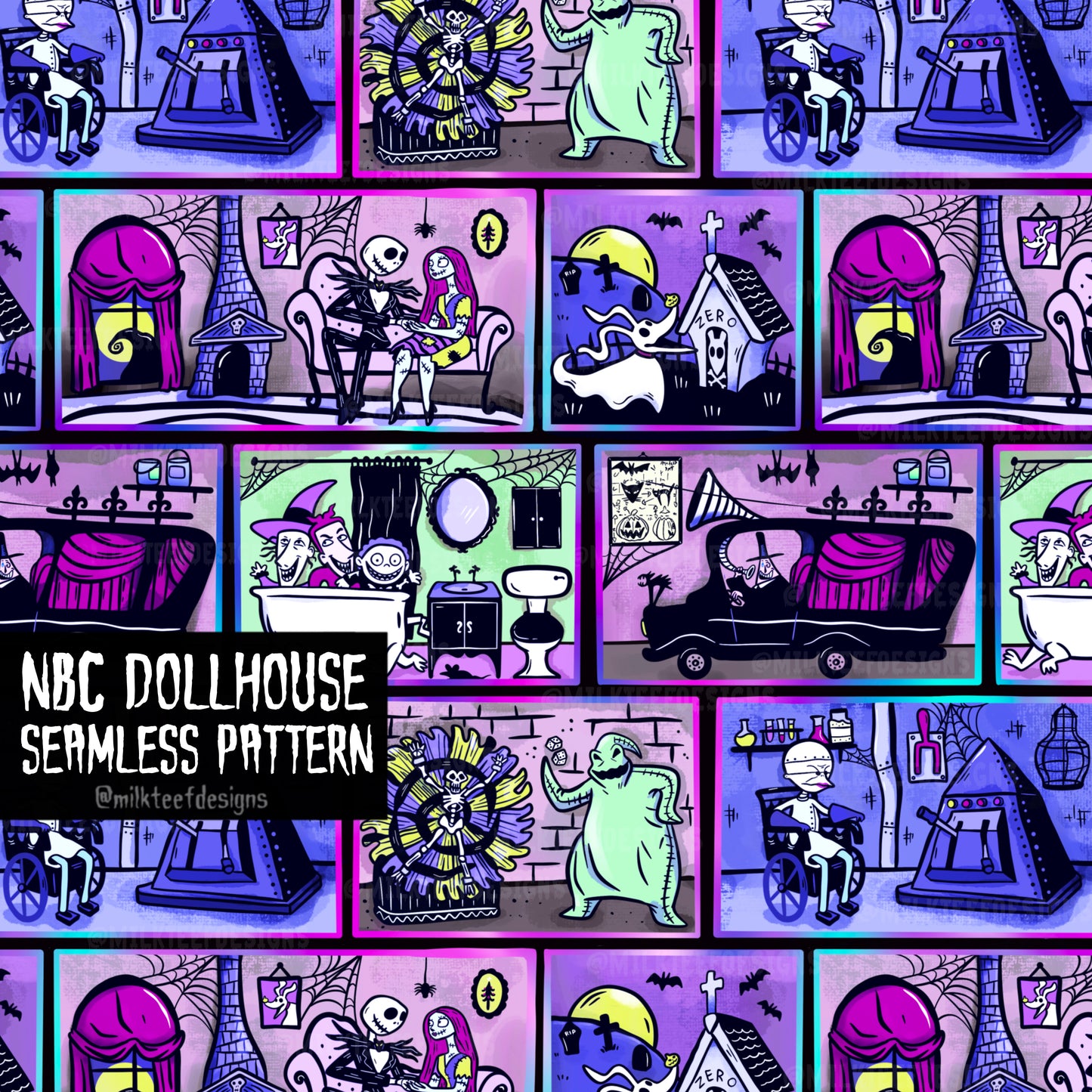 NBC Dollhouse / Seamless Pattern