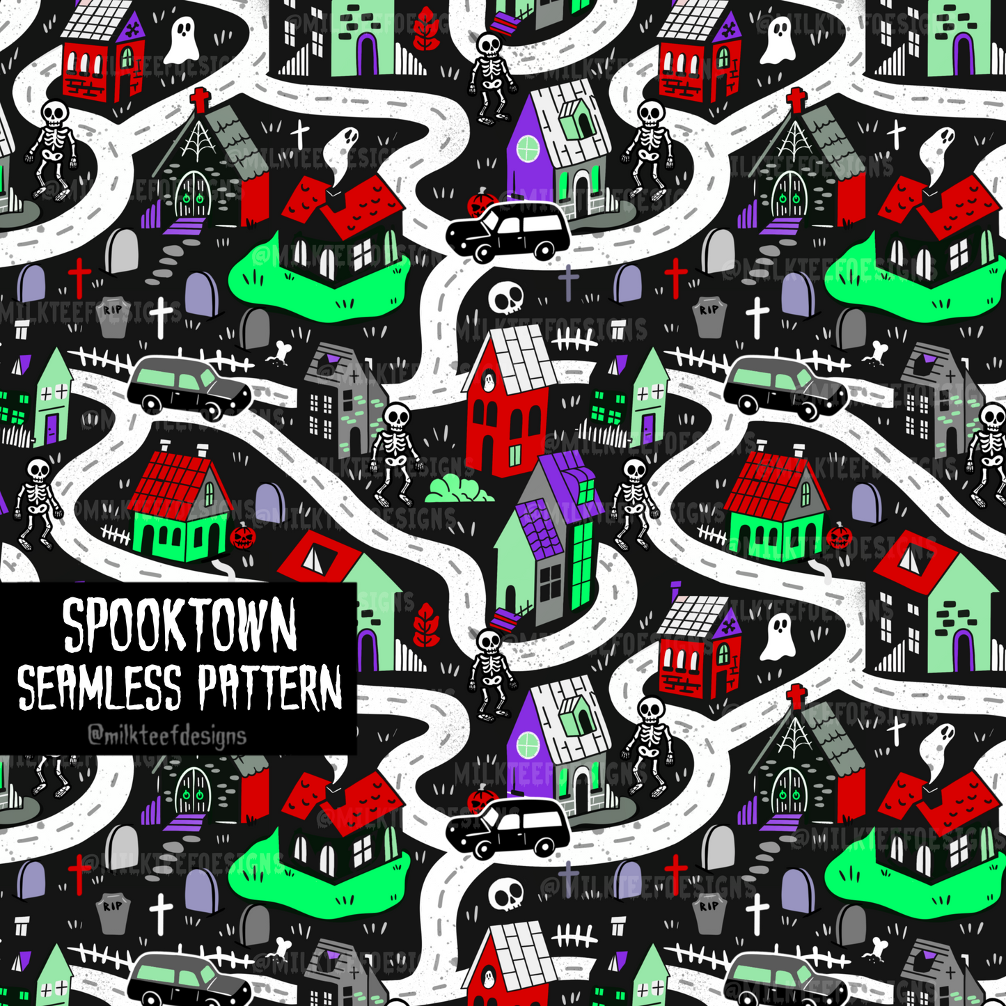 Spooktown / Seamless Pattern