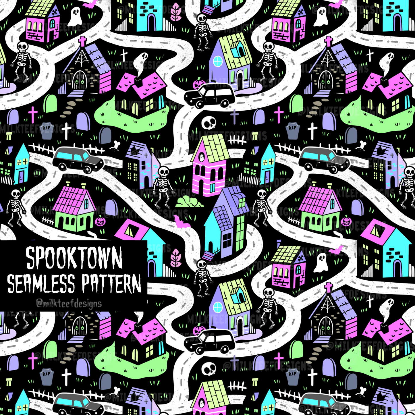 Spooktown / Seamless Pattern