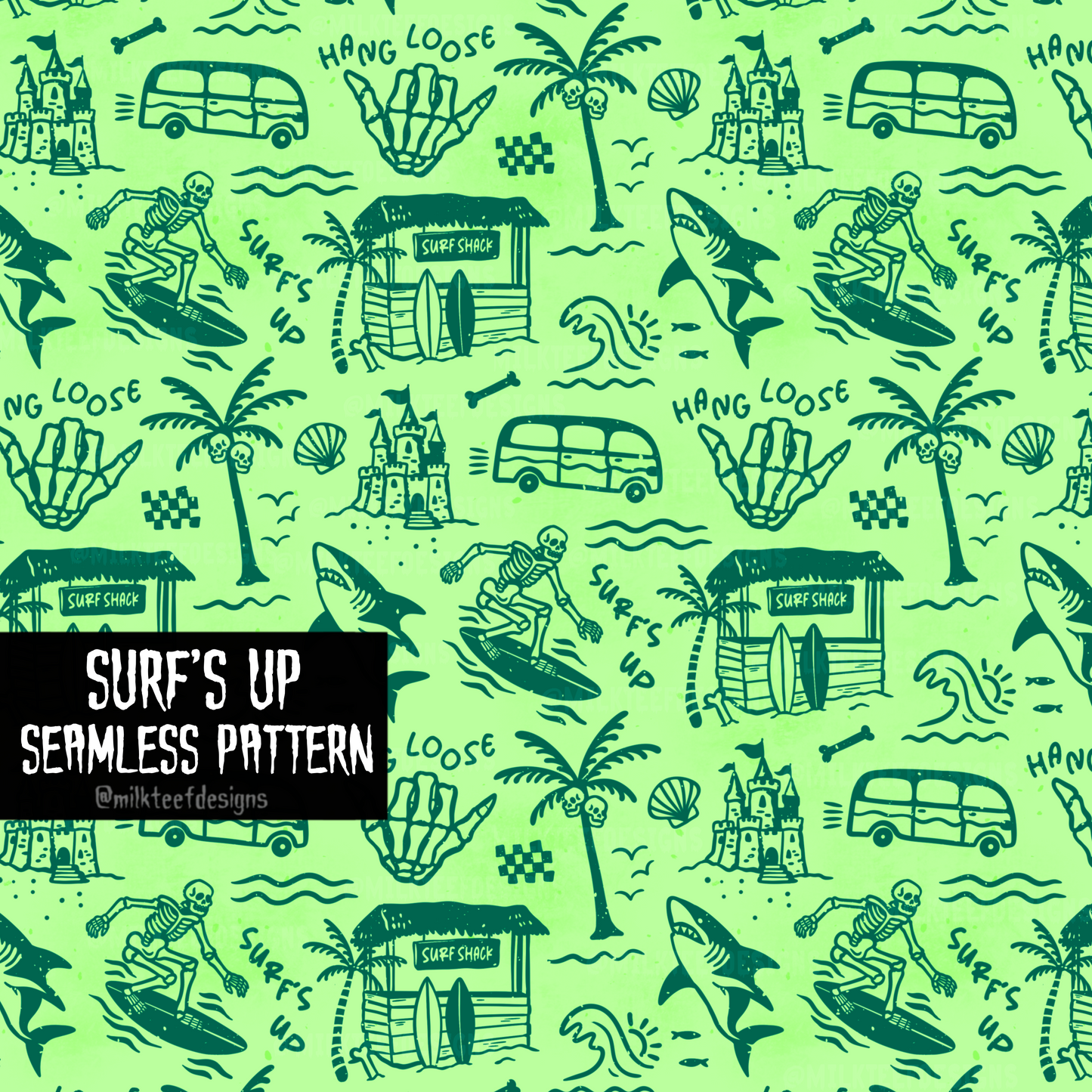Surf's Up / Seamless Pattern