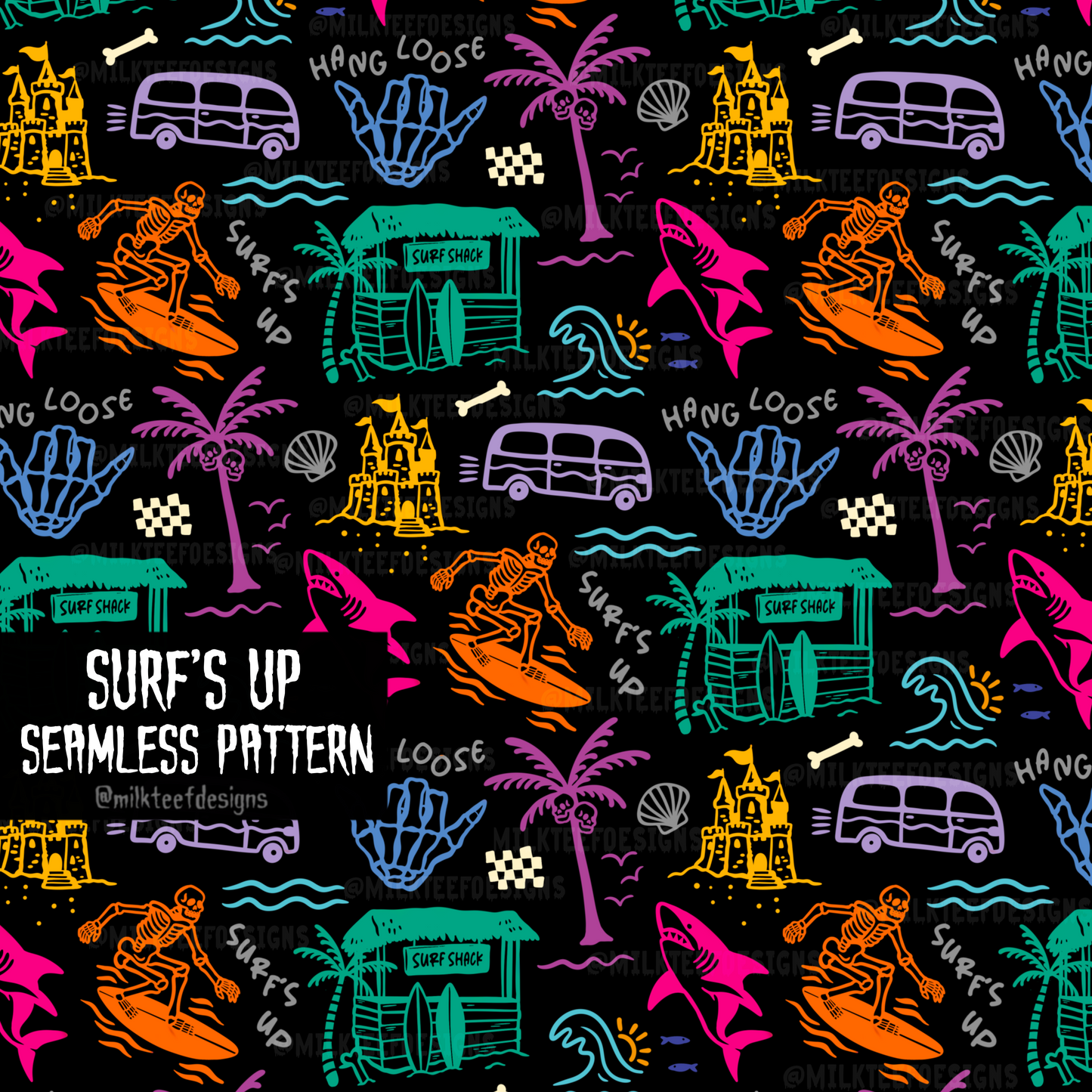 Surf's Up / Seamless Pattern