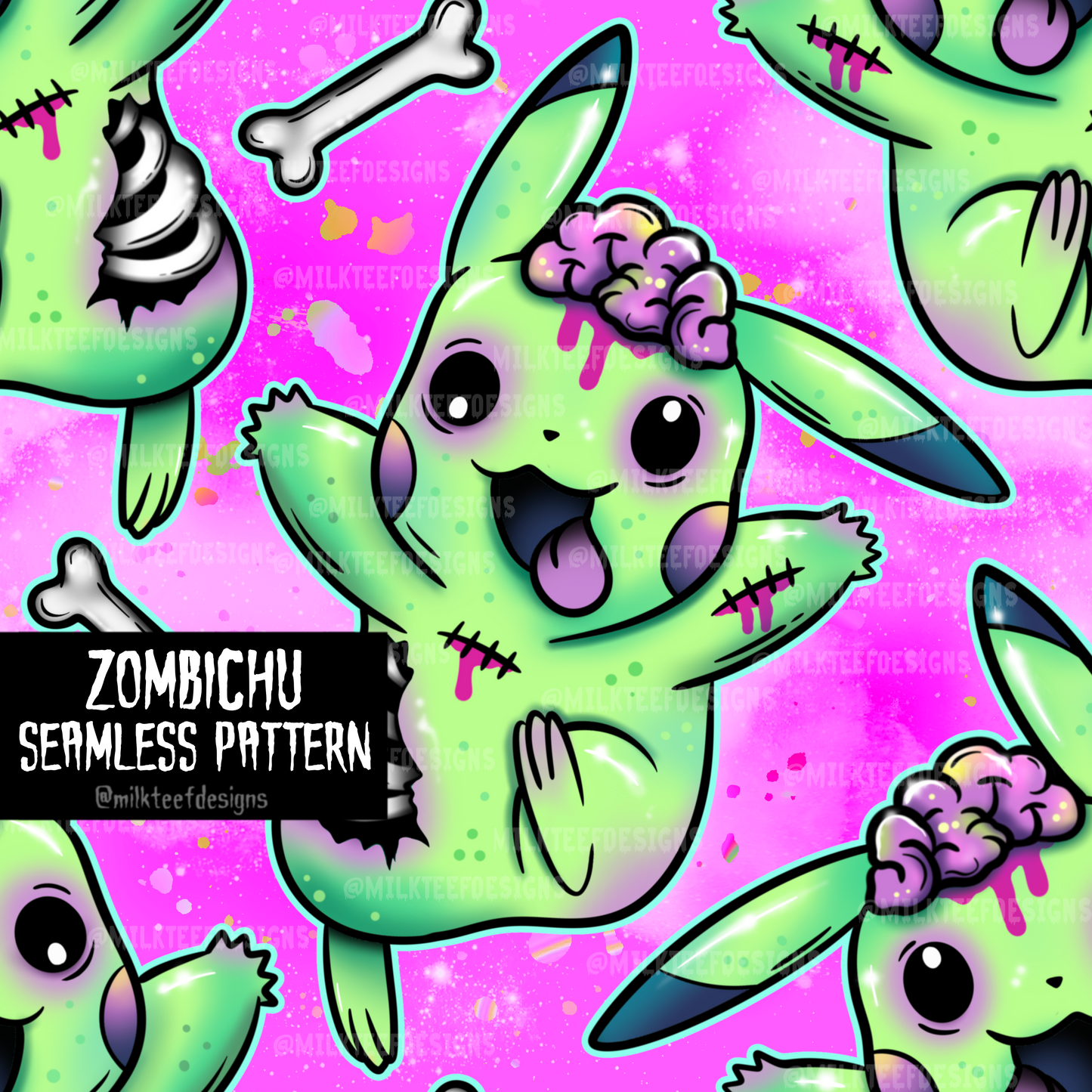 Zombichu / Seamless Pattern
