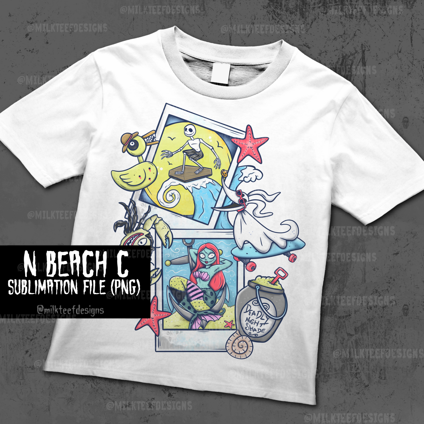 N Beach C / Sublimation File & Individual Subs (PNG)