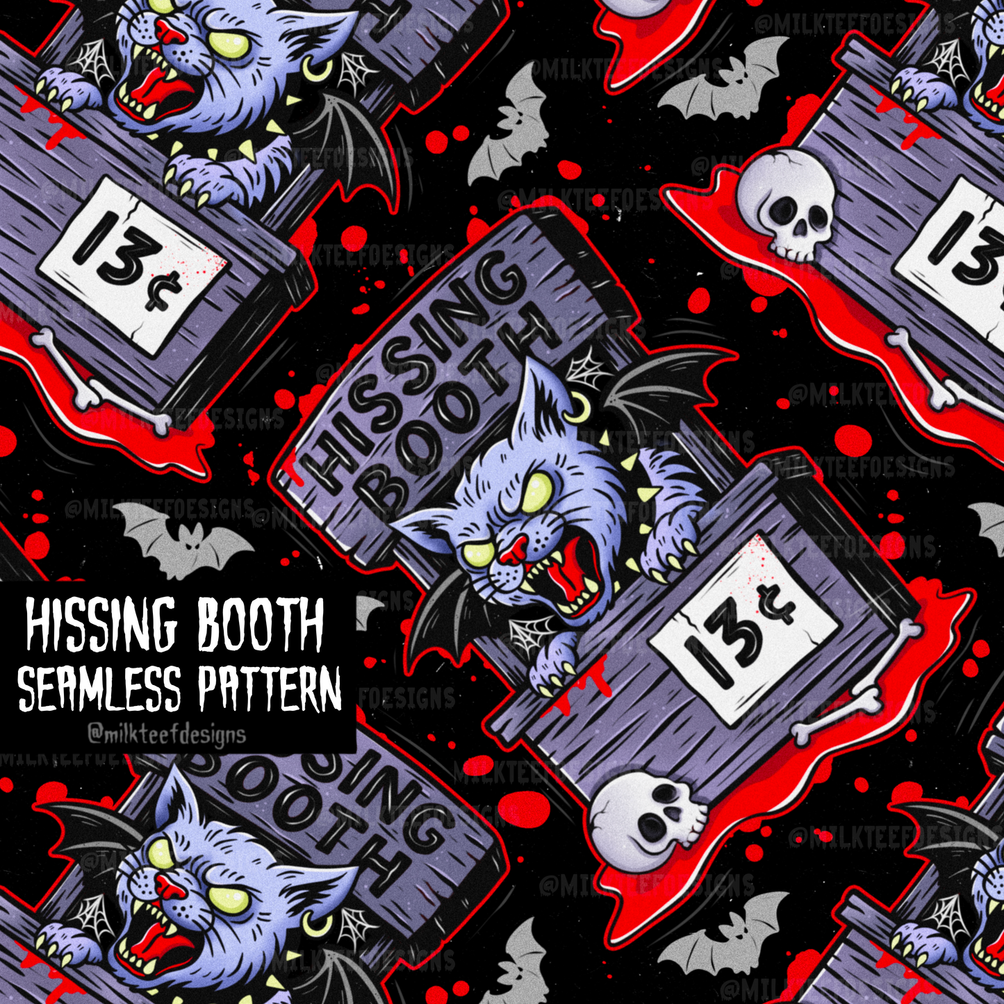 Hissing Booth / Seamless Pattern