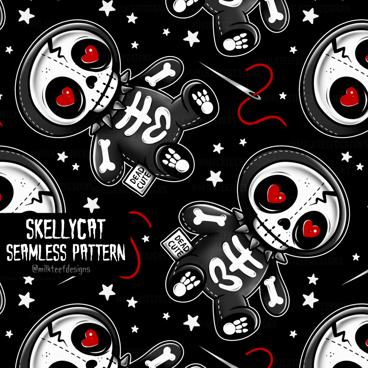 Skellycat / Seamless Pattern
