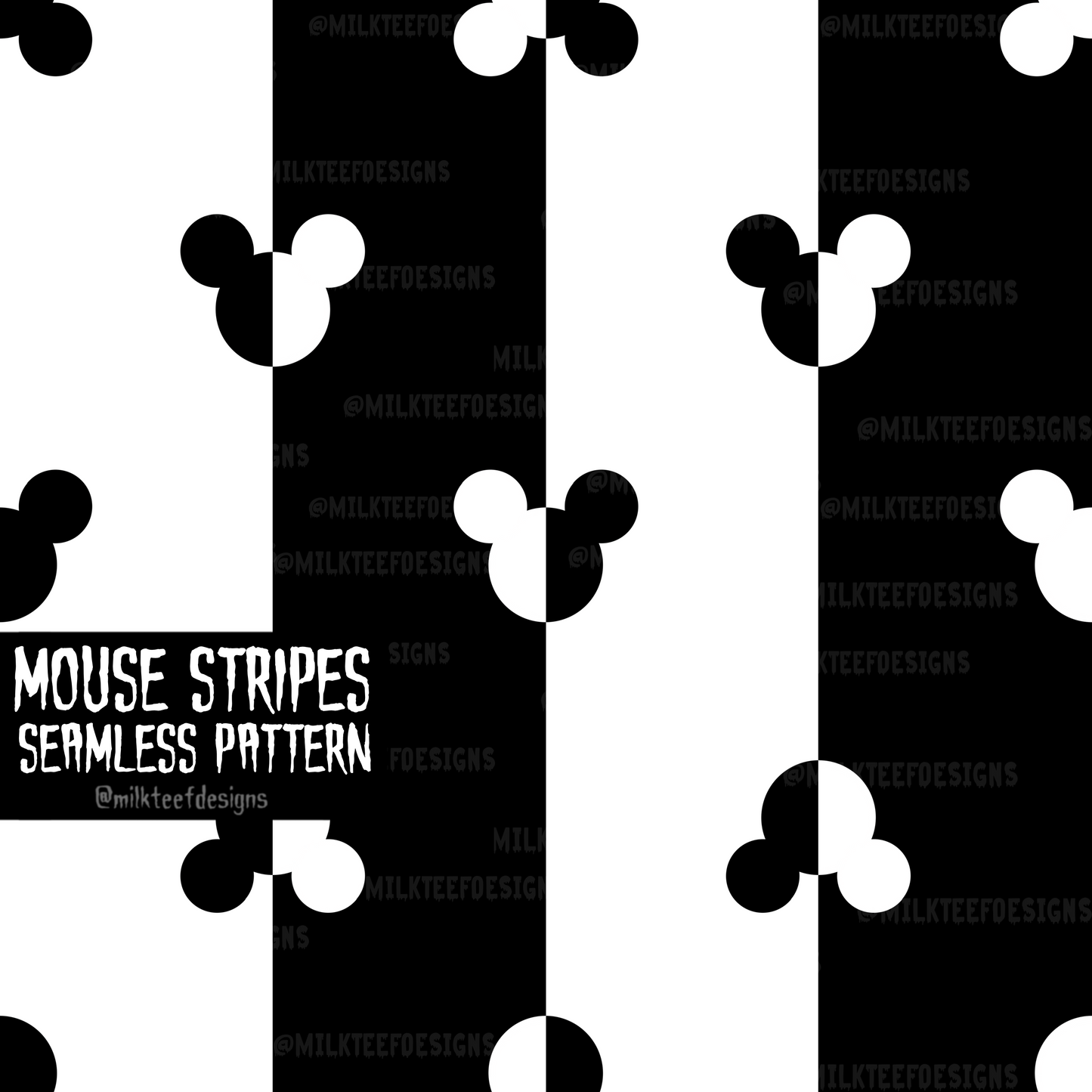 Mouse Stripes Co-Ord / Seamless Pattern