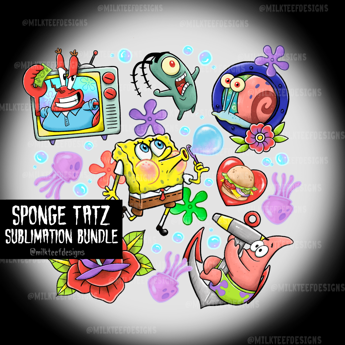 Sponge Tatz / Sublimation Files (PNG)