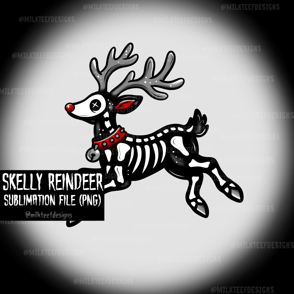 Skelly Reindeer / Sublimation Design (PNG)