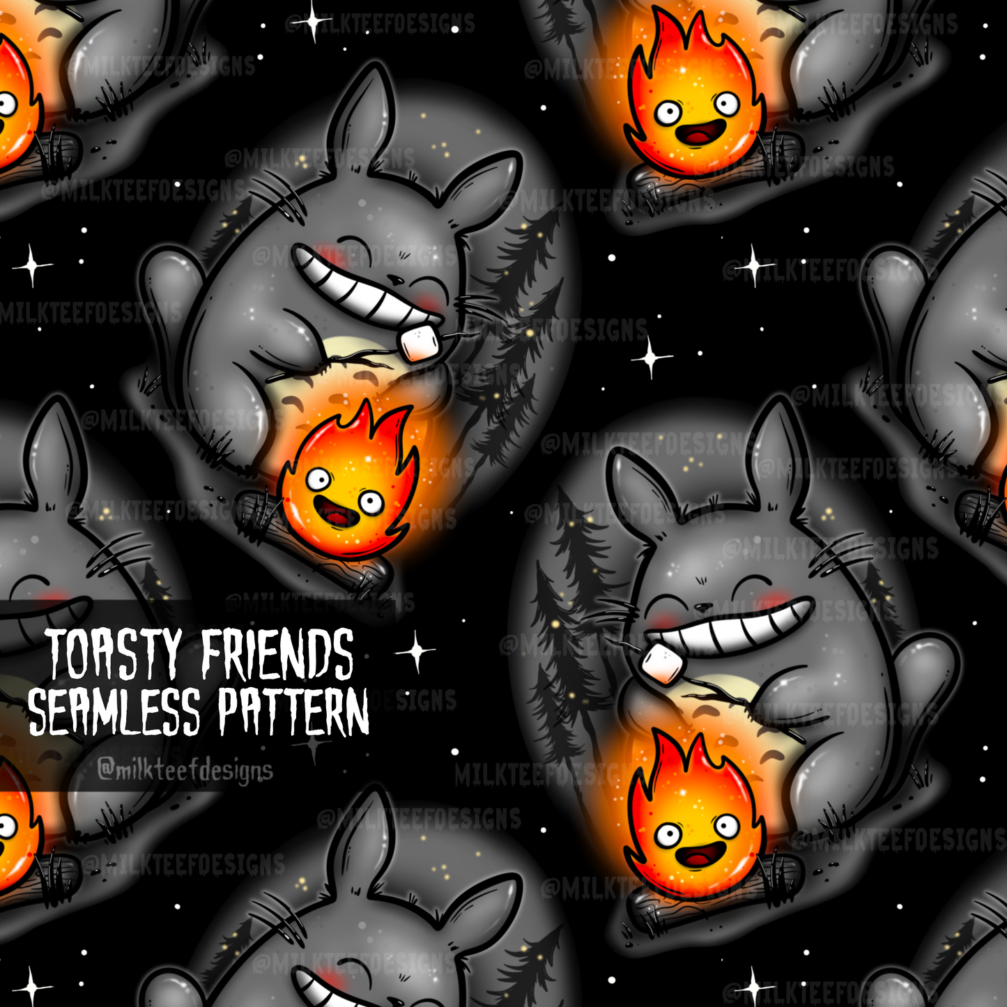 Toasty Friends / Seamless Pattern