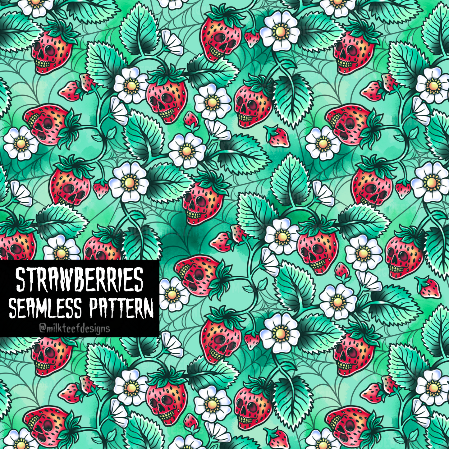 Strawberries / Seamless Pattern