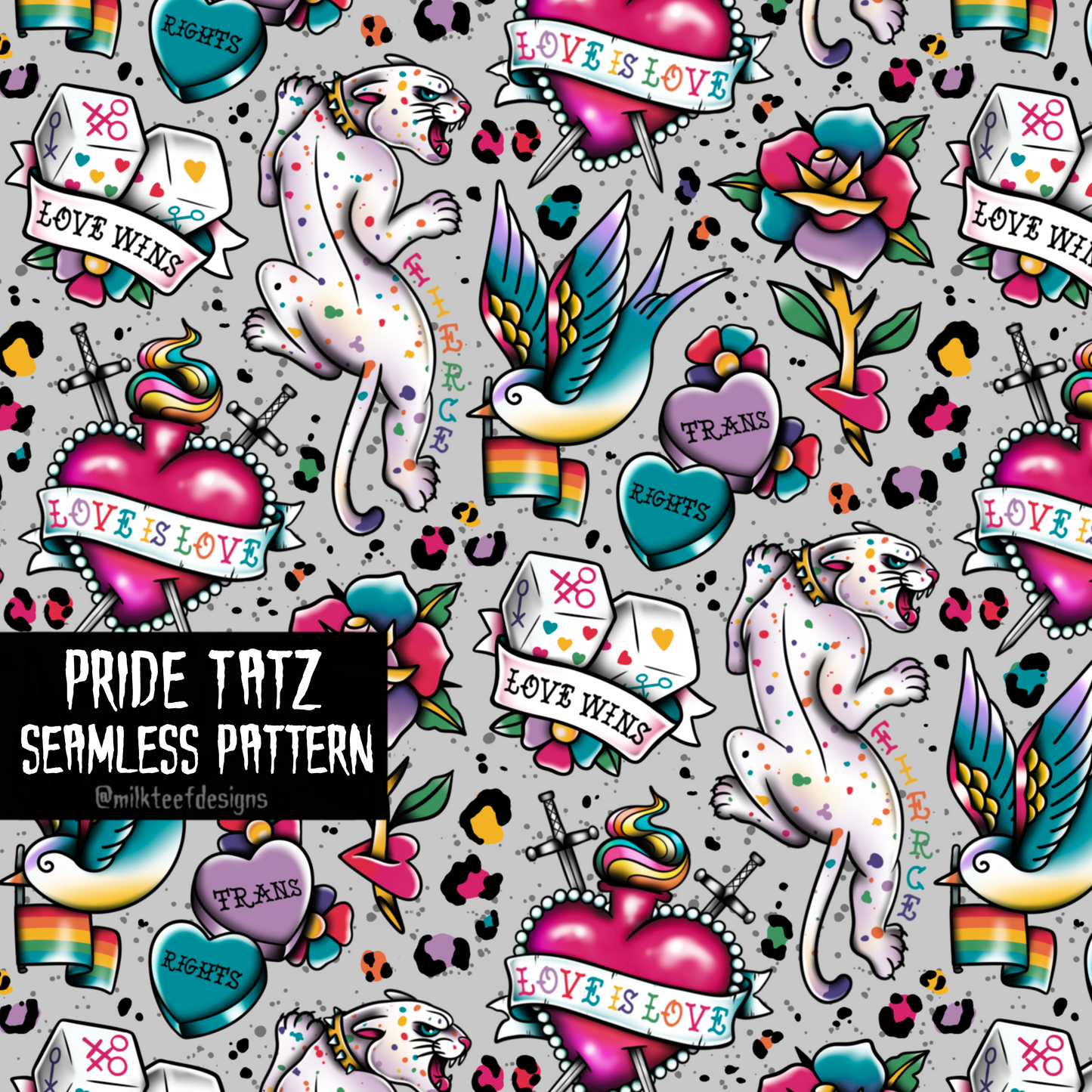 Pride Tatz / Seamless Pattern