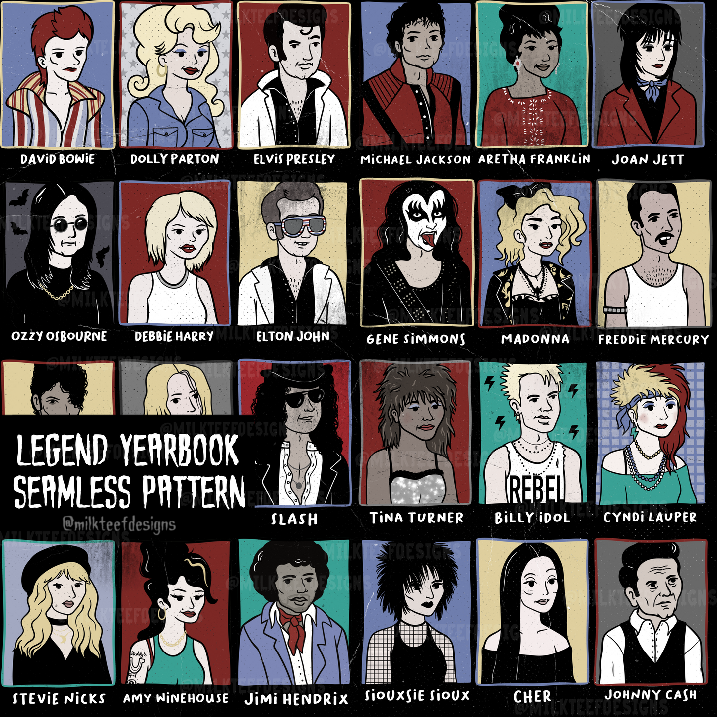 Legend Yearbook / Seamless Pattern