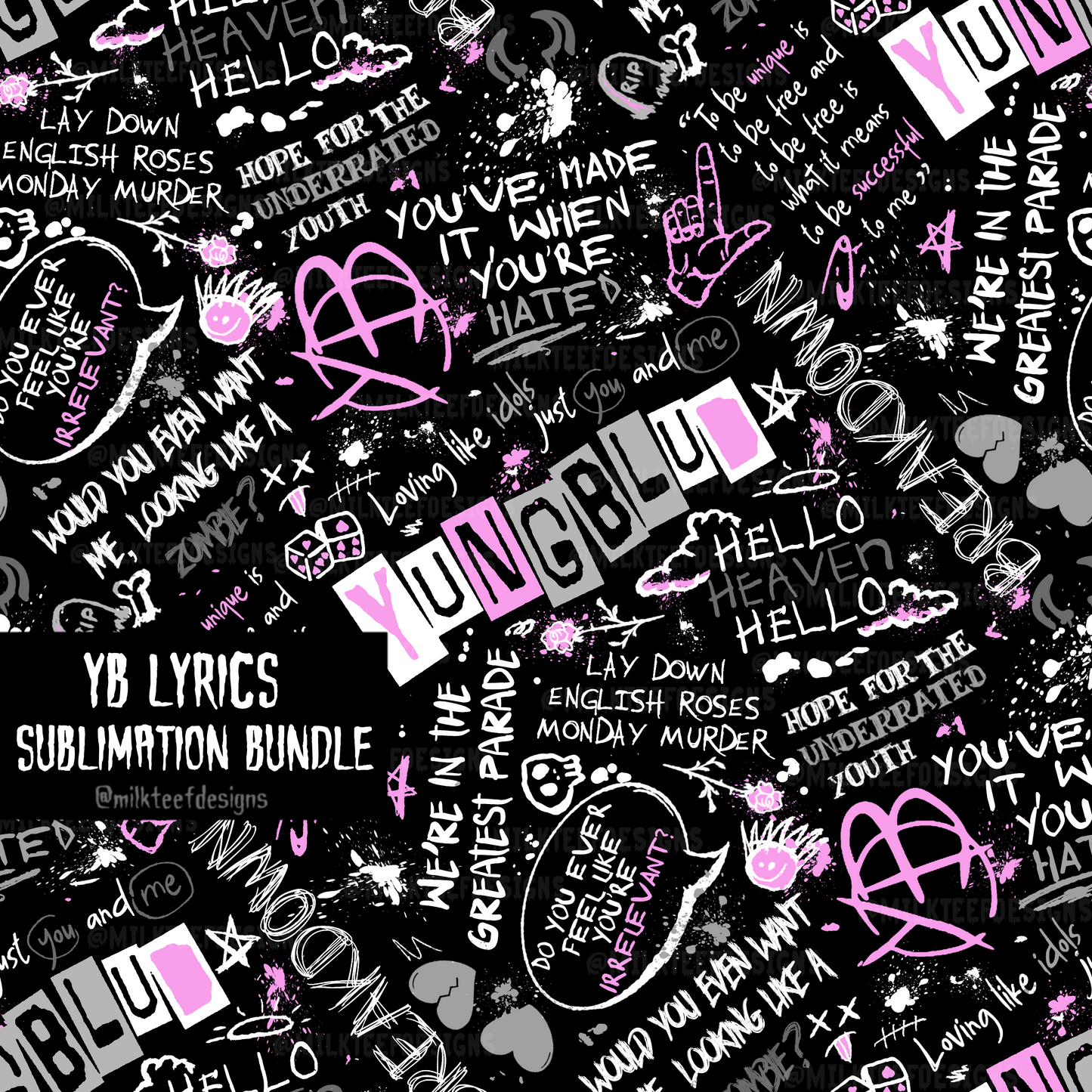 YB Lyrics / Seamless Pattern