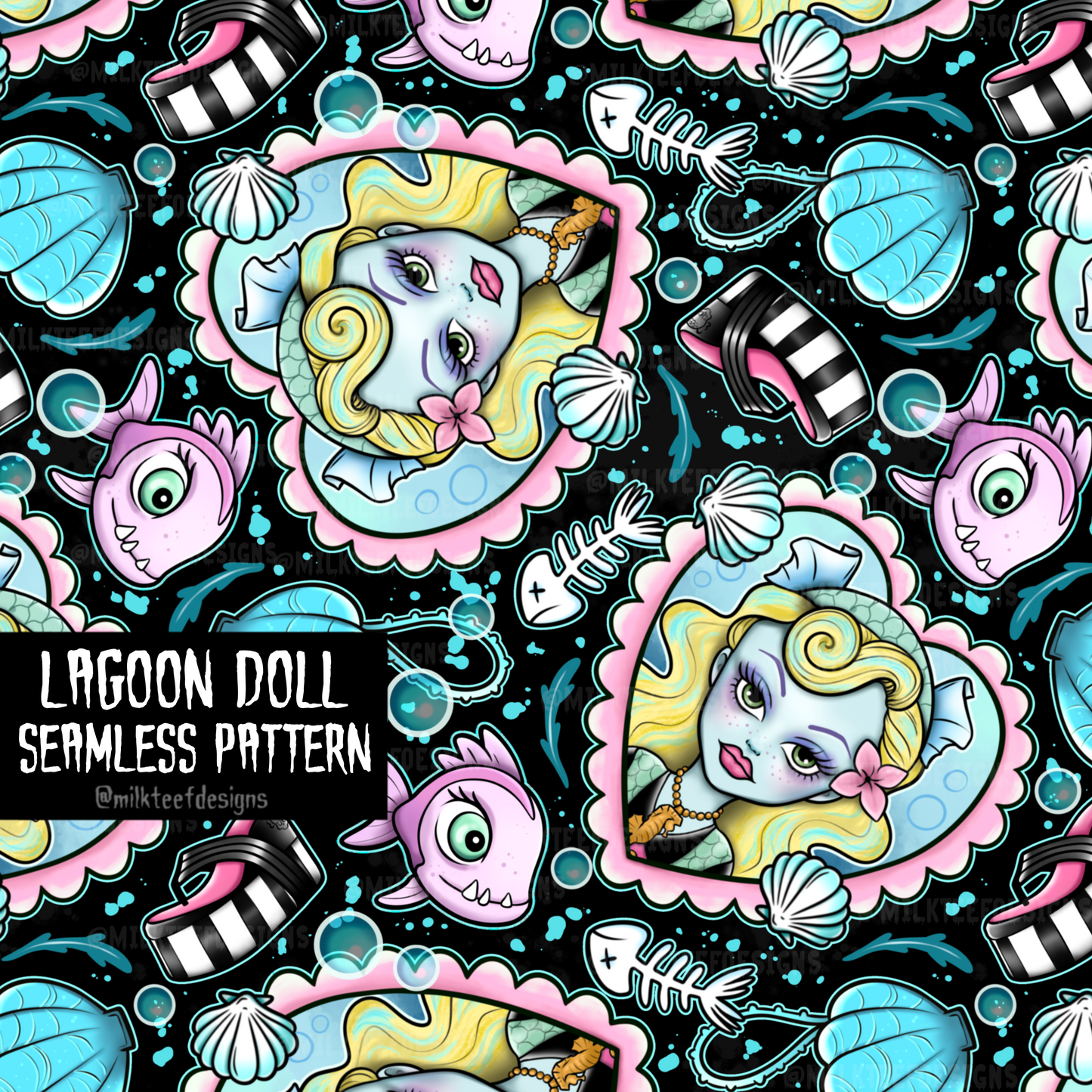 Lagoon Doll / Seamless Pattern