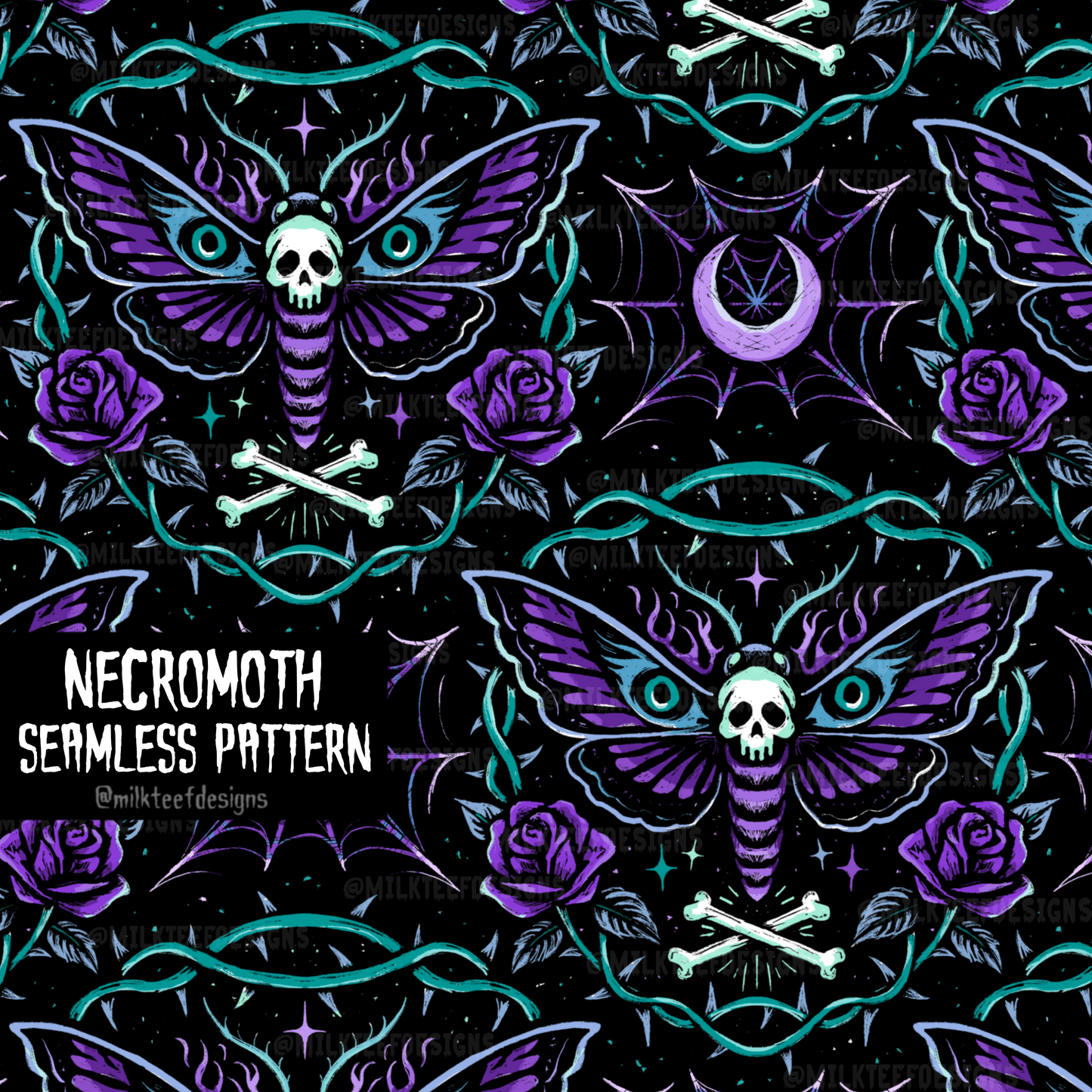 Necromoth / Seamless Pattern