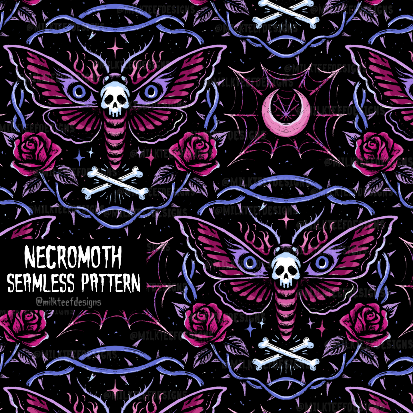 Necromoth / Seamless Pattern