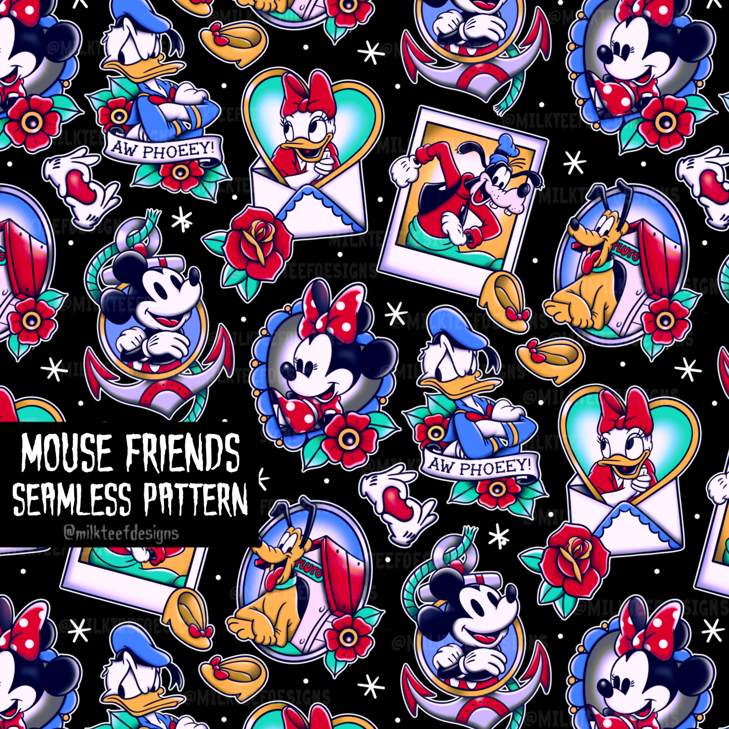 Mouse Friends / Seamless Pattern