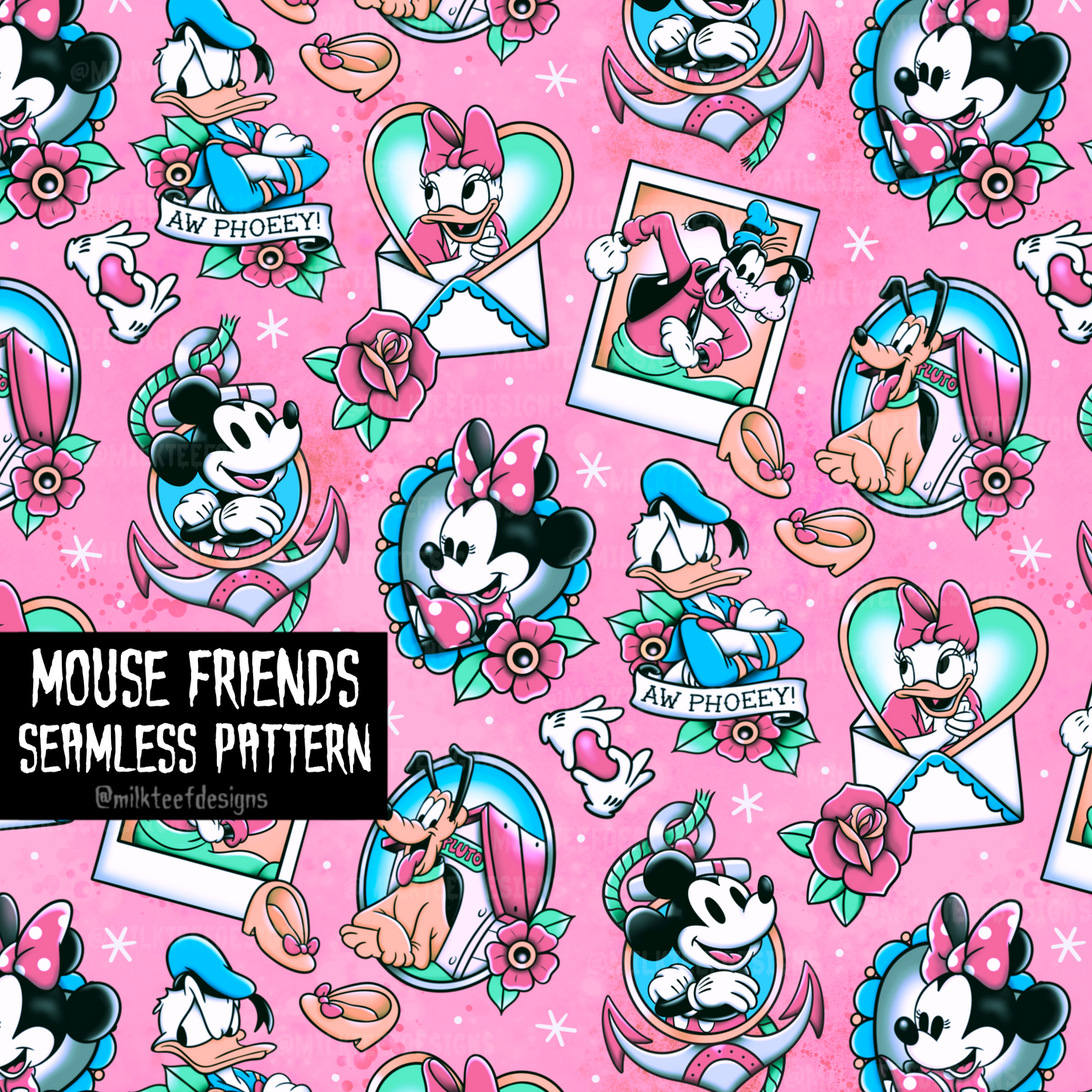 Mouse Friends / Seamless Pattern