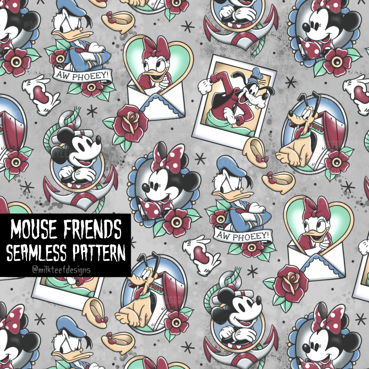 Mouse Friends / Seamless Pattern