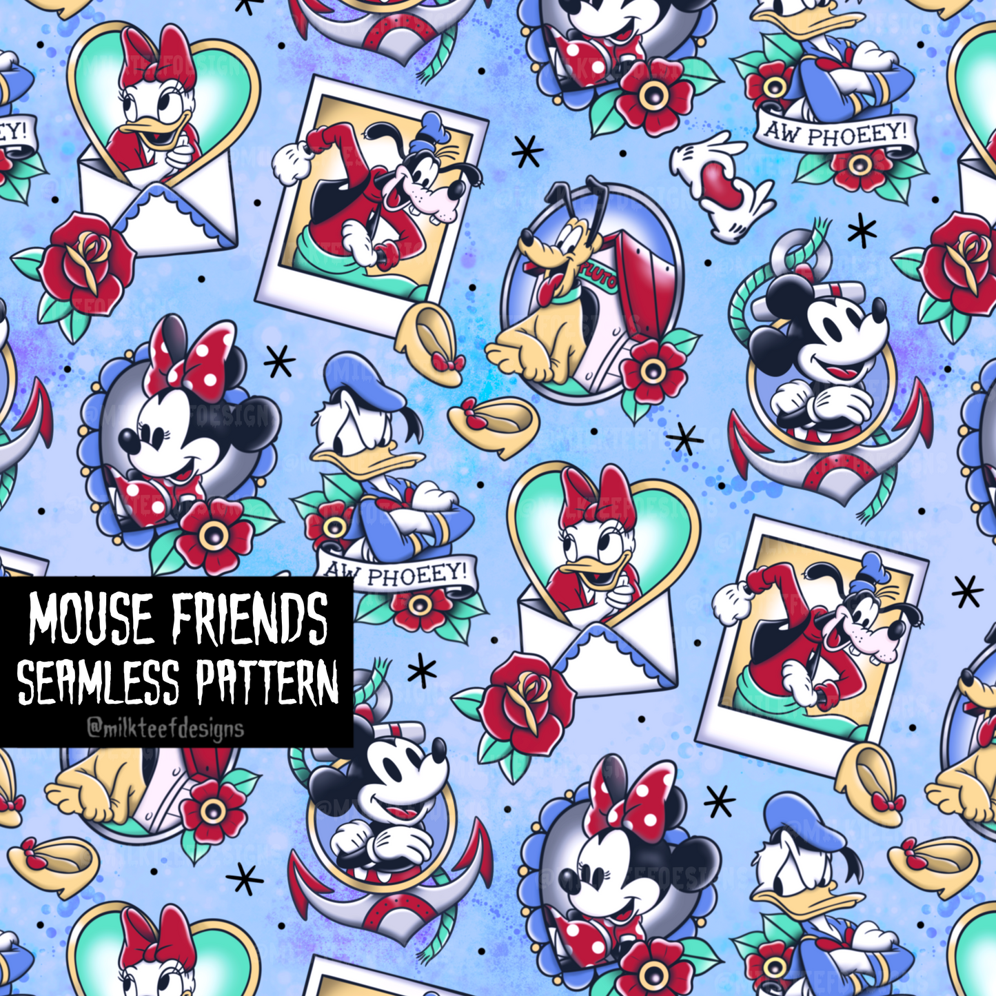 Mouse Friends / Seamless Pattern
