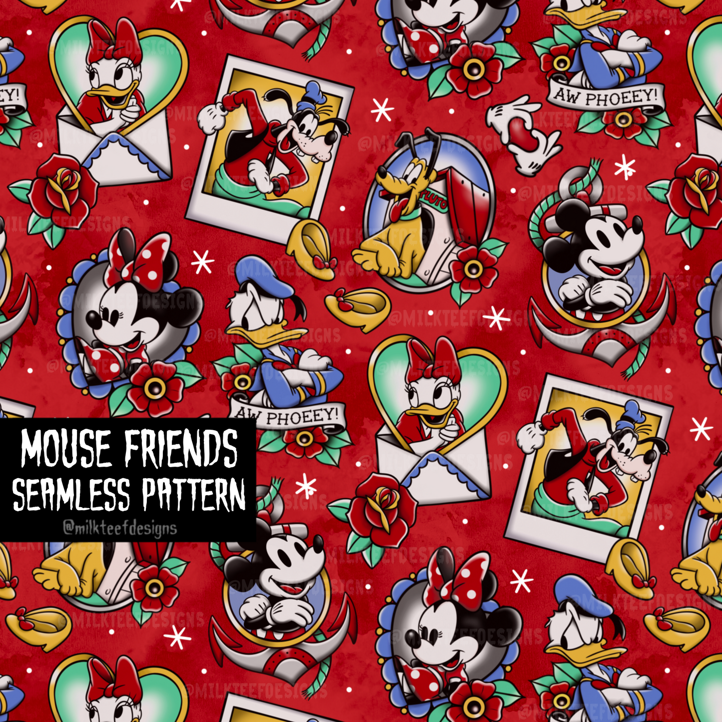 Mouse Friends / Seamless Pattern