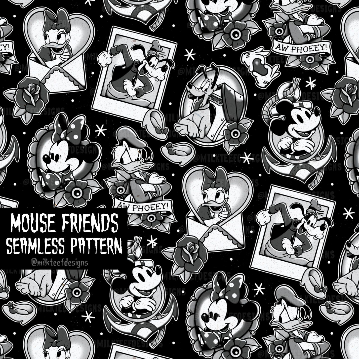 Mouse Friends / Seamless Pattern