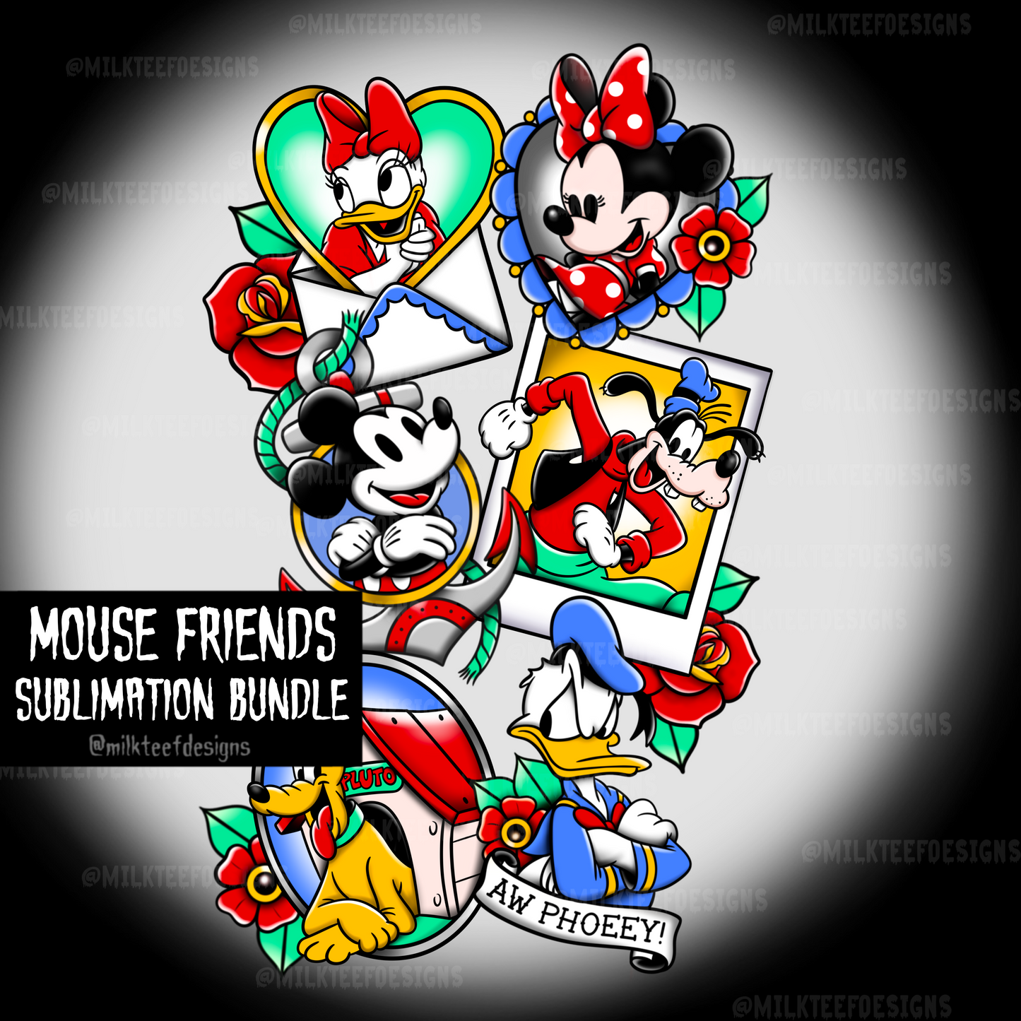 Mouse Friends/ Sublimation File (PNG)