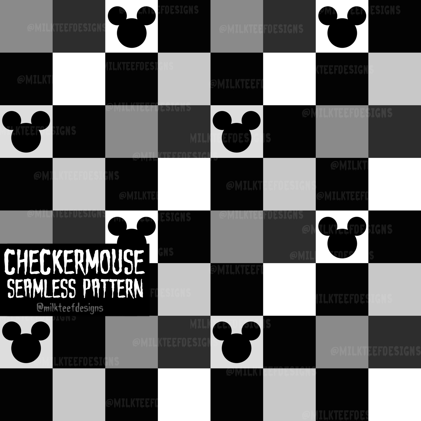 Checkermouse Co-Ord / Seamless Pattern
