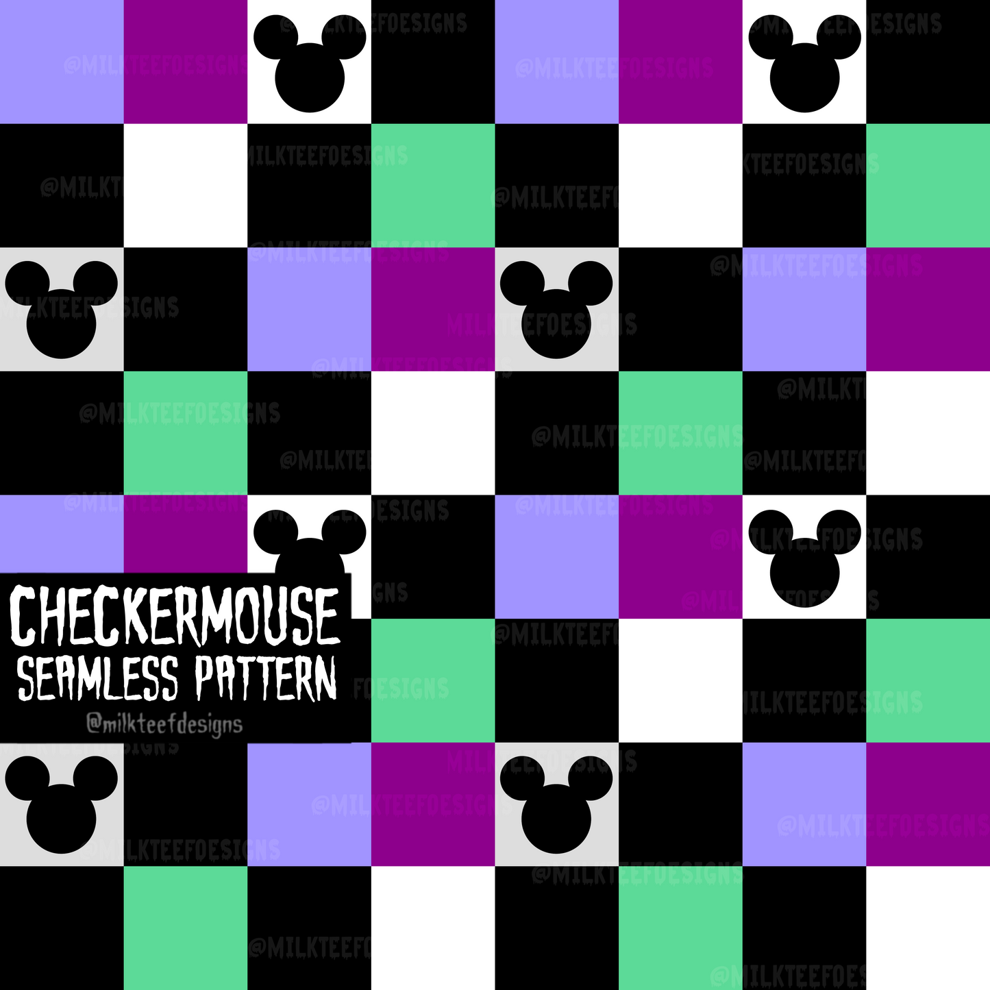 Checkermouse Co-Ord / Seamless Pattern