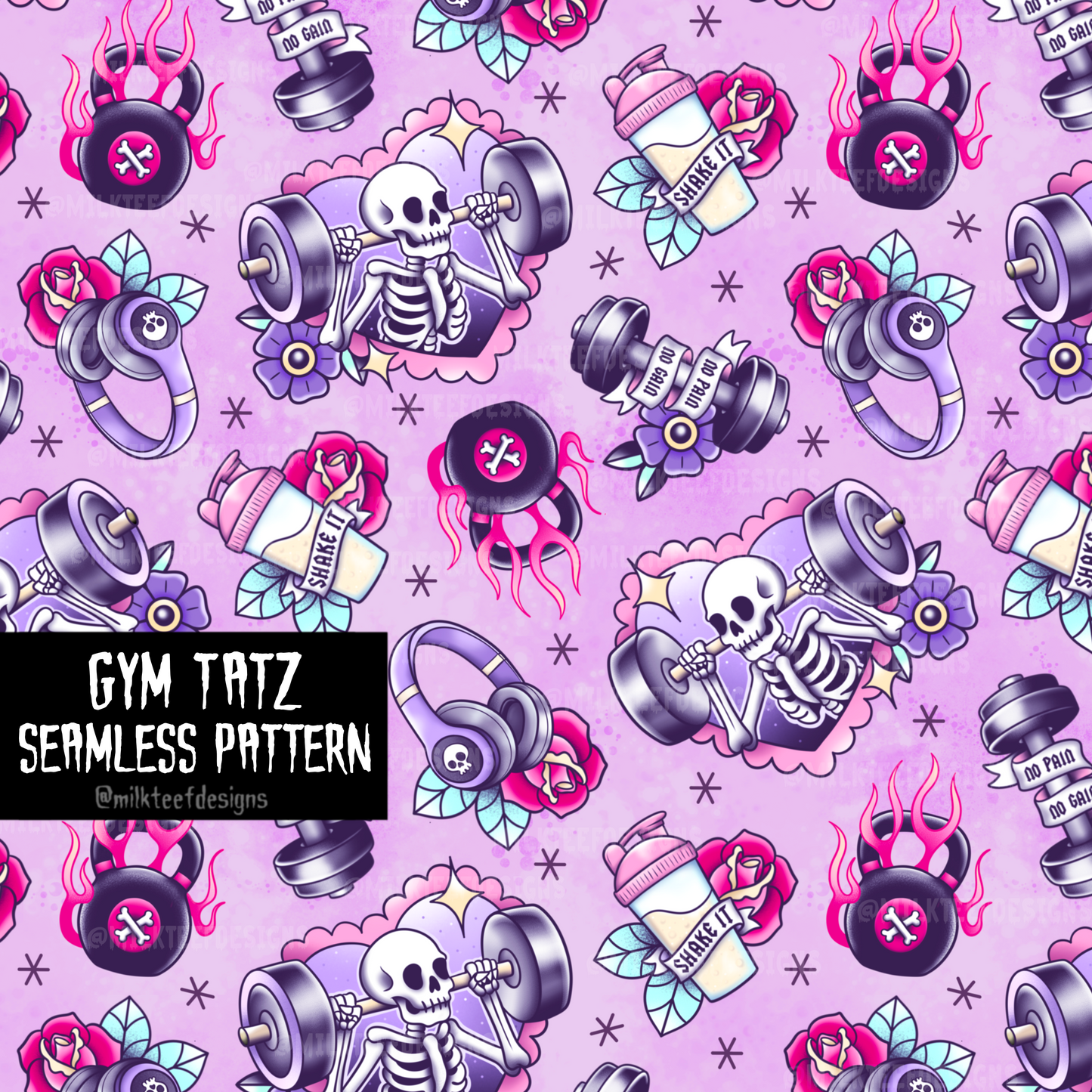 Gym Tatz / Seamless Pattern