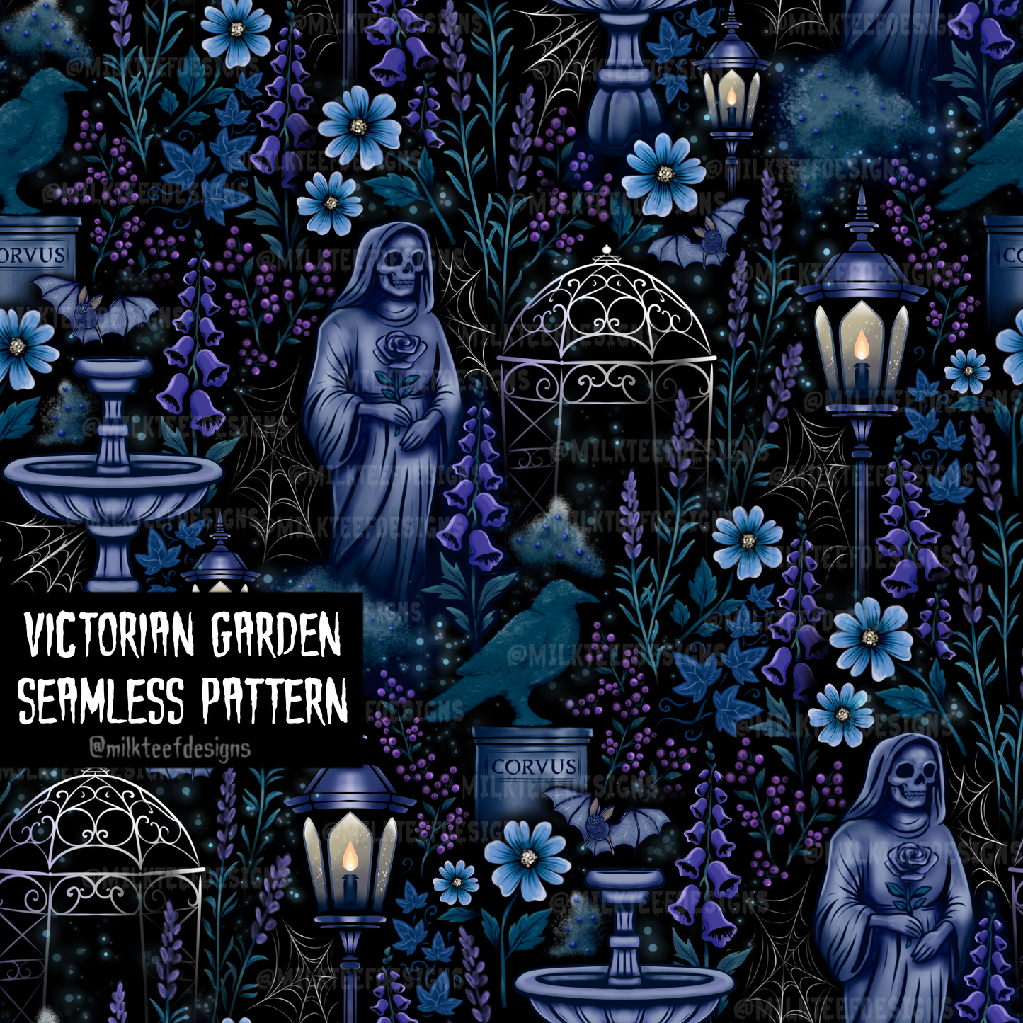 Victorian Garden / Seamless Pattern