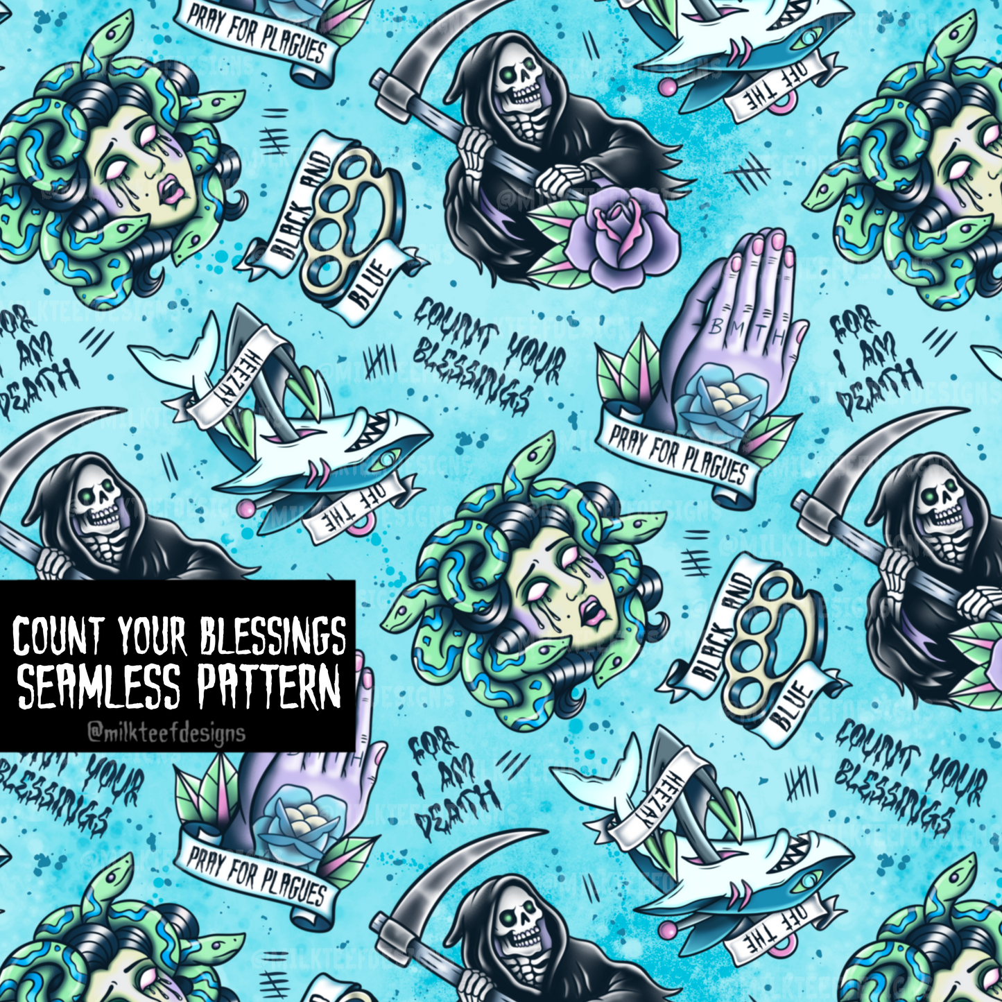Count Your Blessings / Seamless Pattern