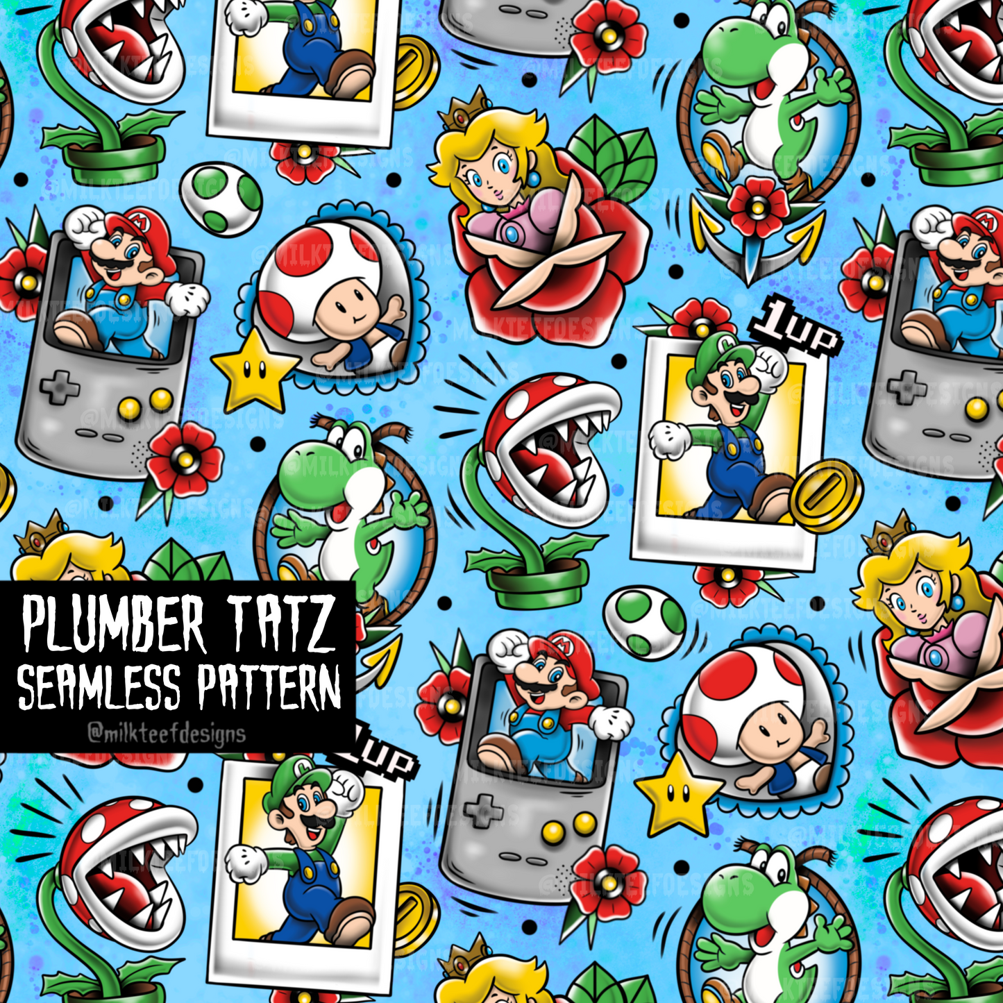 Plumber Tatz / Seamless Pattern