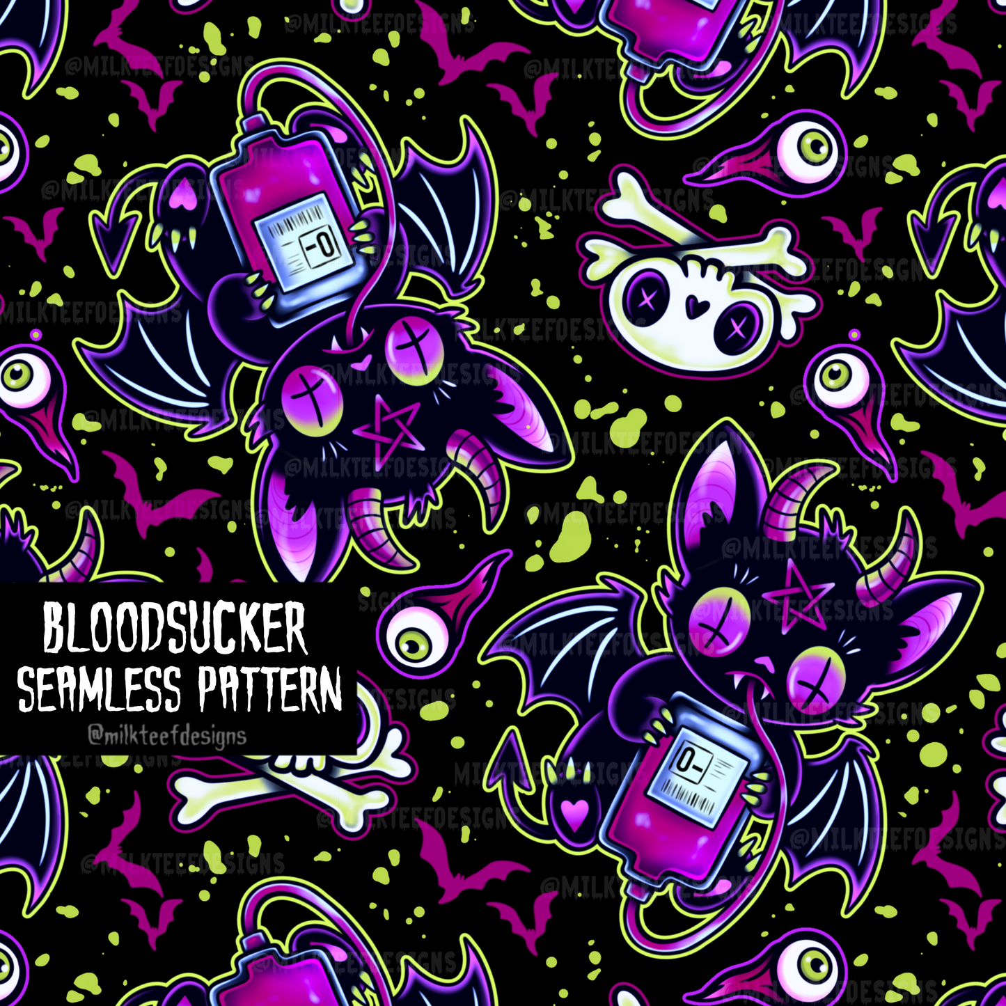 Bloodsucker / Seamless Pattern