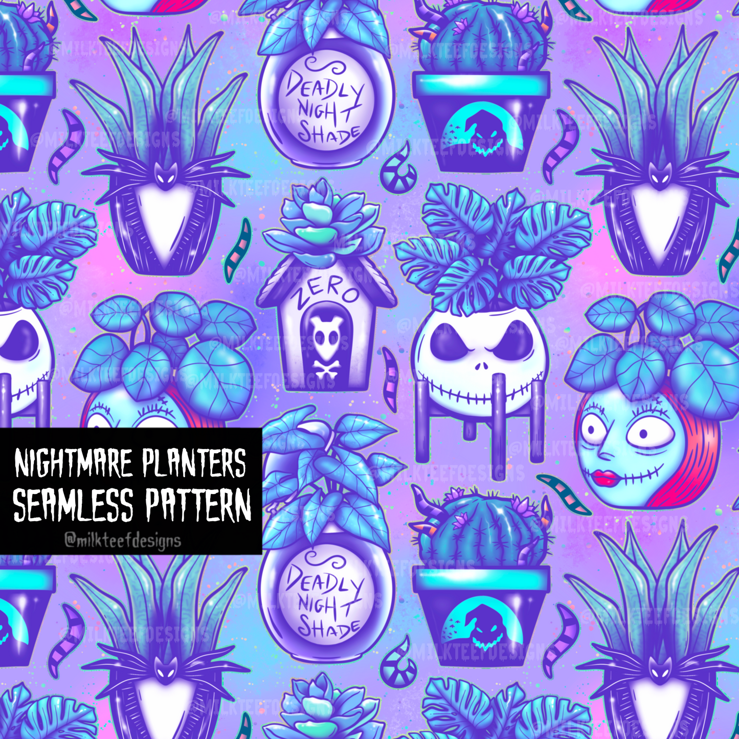 Nightmare Planters / Seamless Pattern