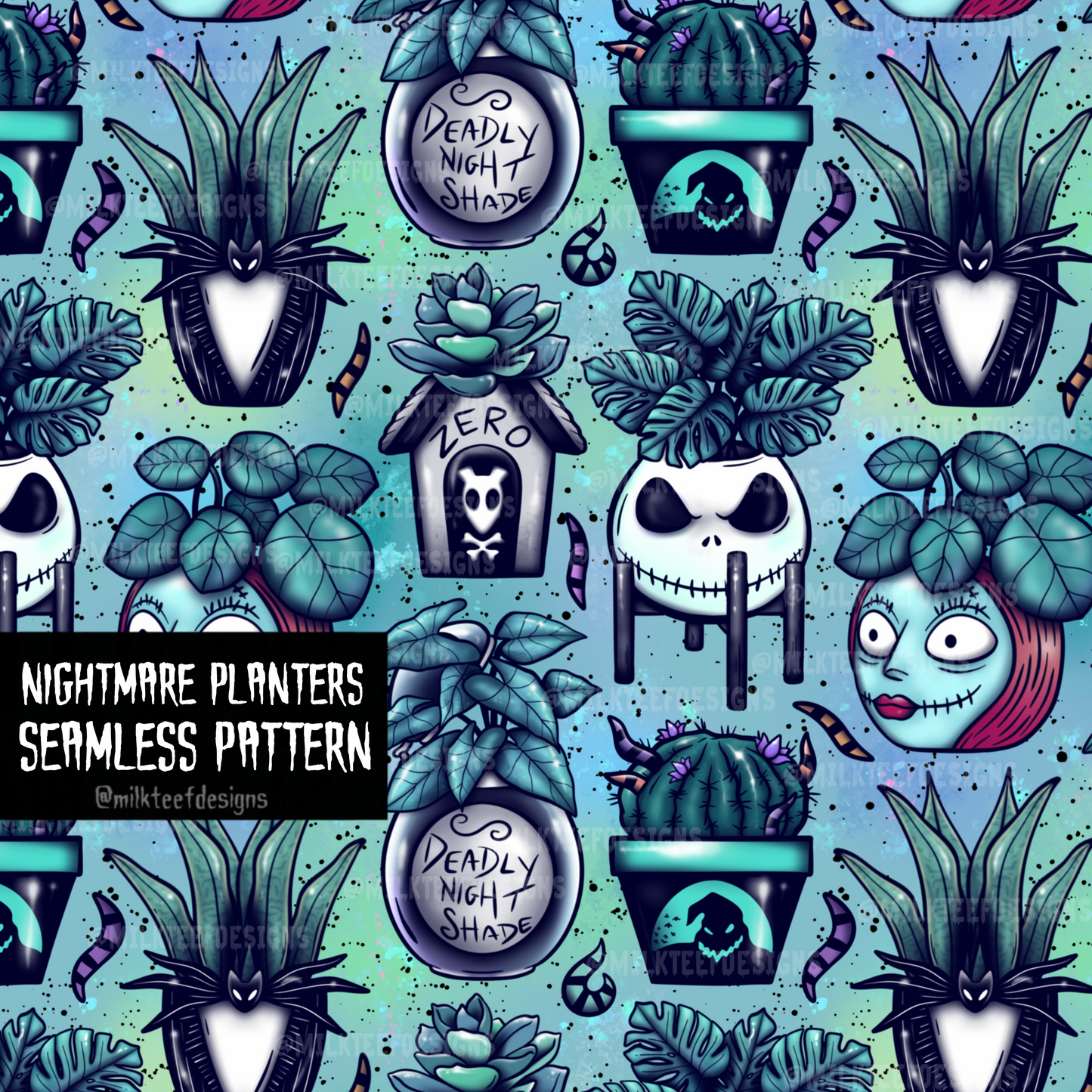 Nightmare Planters / Seamless Pattern