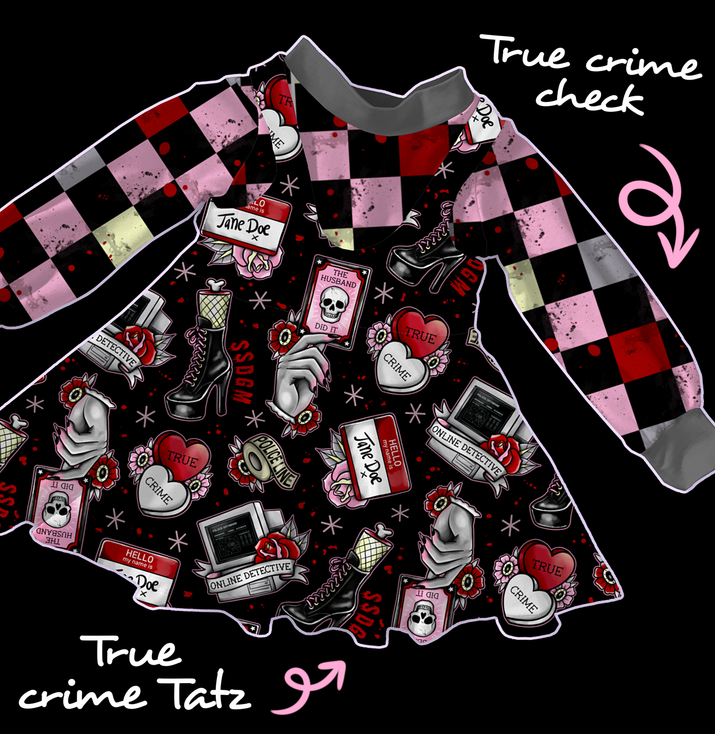True Crime Tatz / Seamless Pattern