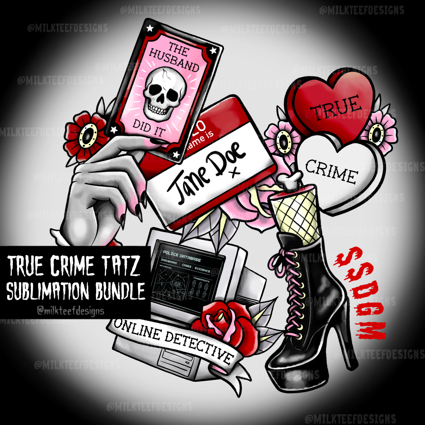 True Crime Tatz / Sublimation Bundle (PNG)