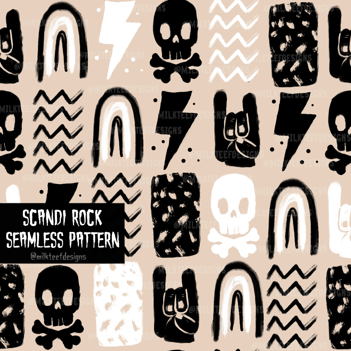 Scandi Rock / Seamless Pattern