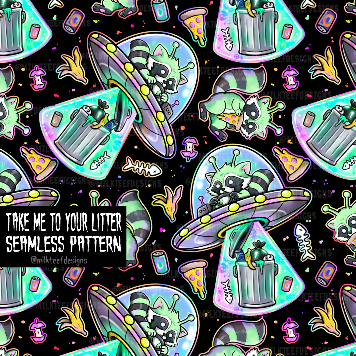 Take Me To Your Litter / Seamless Pattern