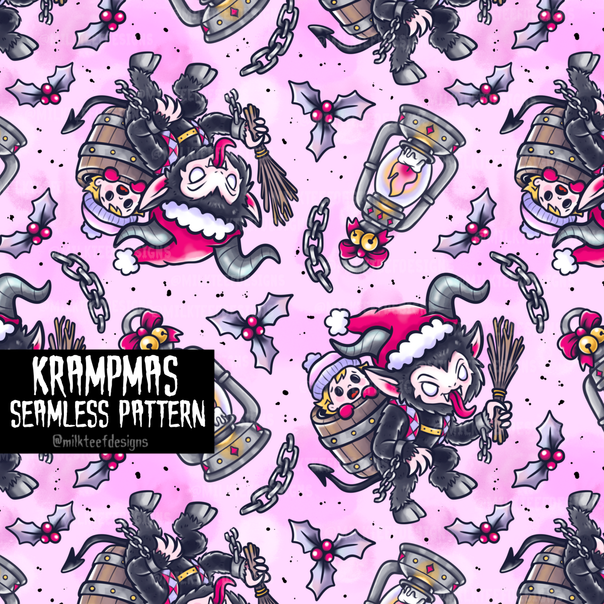 Krampmas / Seamless Pattern