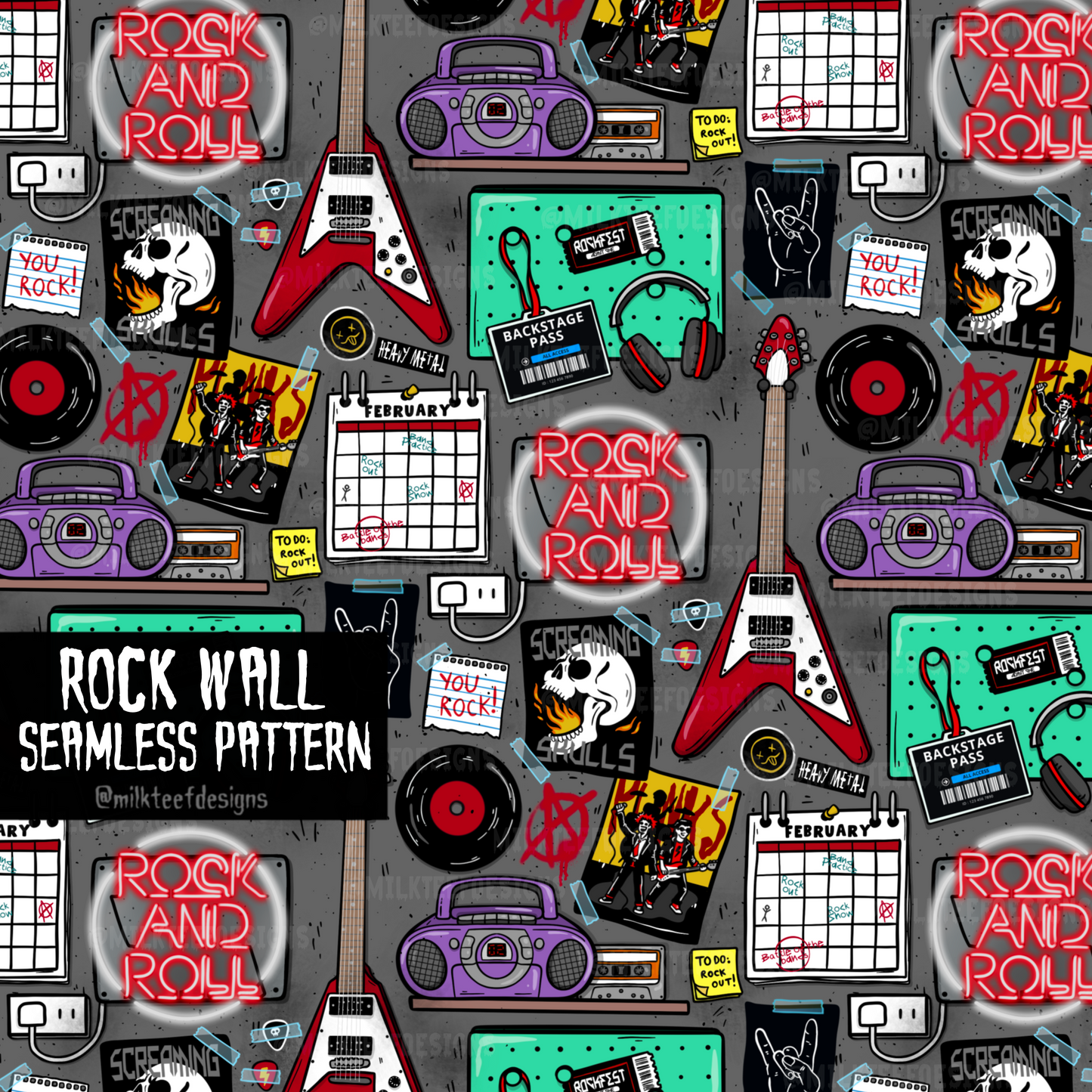 Rock Wall / Seamless Pattern