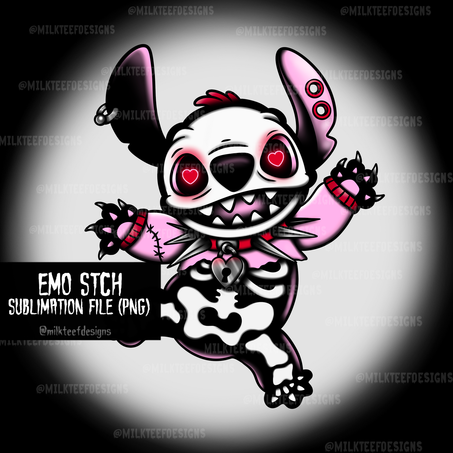 Emo Stch / Seamless Pattern or Sublimation Design (PNG)