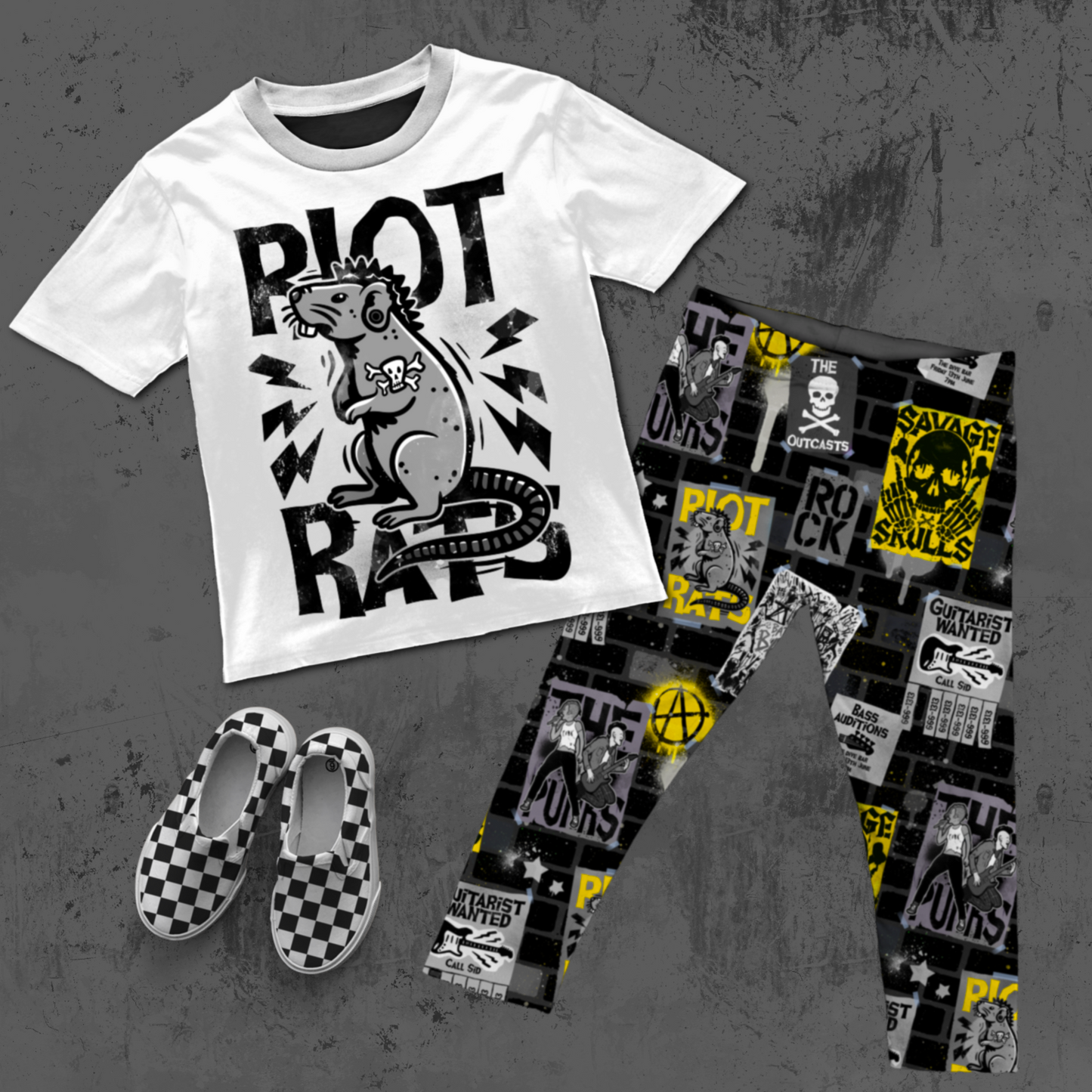 Punk Posters / 4 Sublimation Designs (PNG)