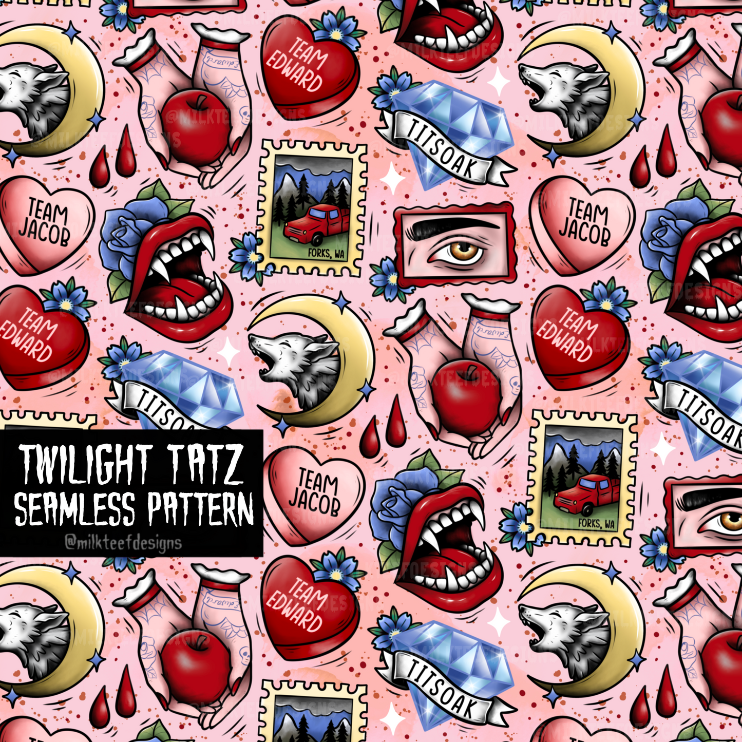 Twilight Tatz / Seamless Pattern