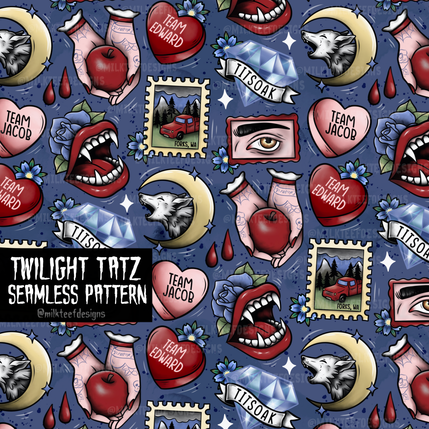Twilight Tatz / Seamless Pattern