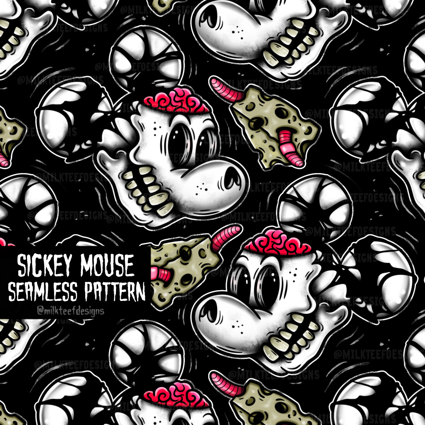 Sickey Mouse/ Seamless Pattern