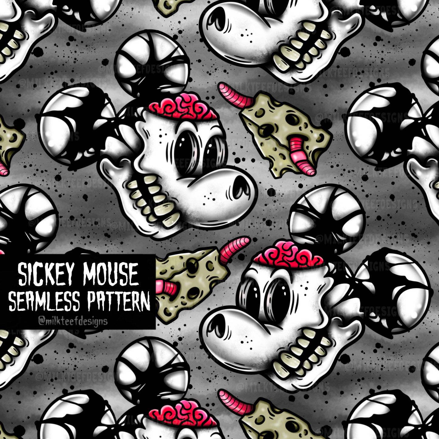 Sickey Mouse/ Seamless Pattern