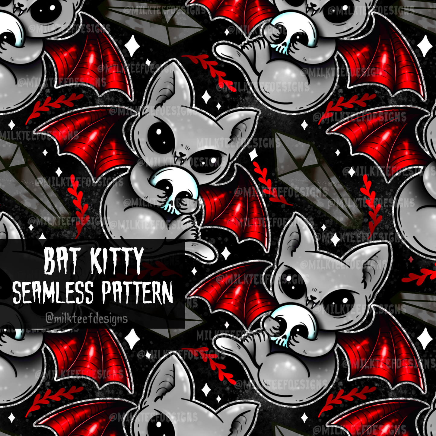 Bat Kitty / Seamless Patterns